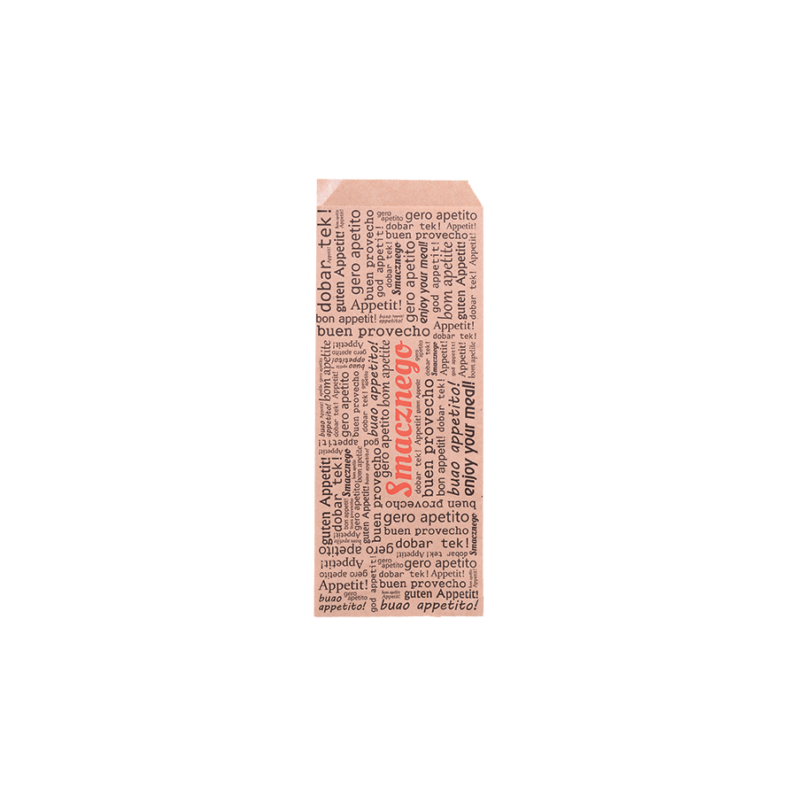 Torba płaska szara PE 87,5x215 Nowe Smacznego/Hot dog amerykański 2-str.otwarta